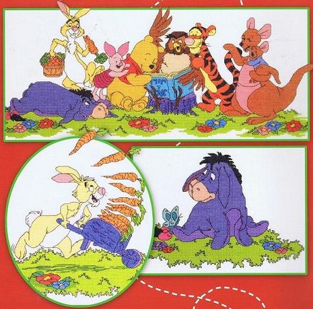 Winnie The Pooh & Friends 100 Acre Wood Cross Stitch Chart - 8 D