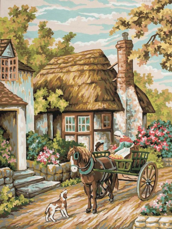 Baker's Delight Horse and Cottage Tapestry Canvas