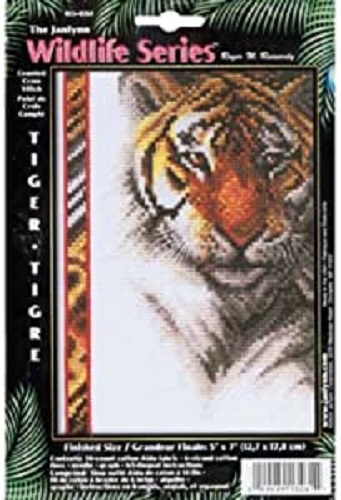 Tiger Wildlife Cross Stitch Kit - Janlynn