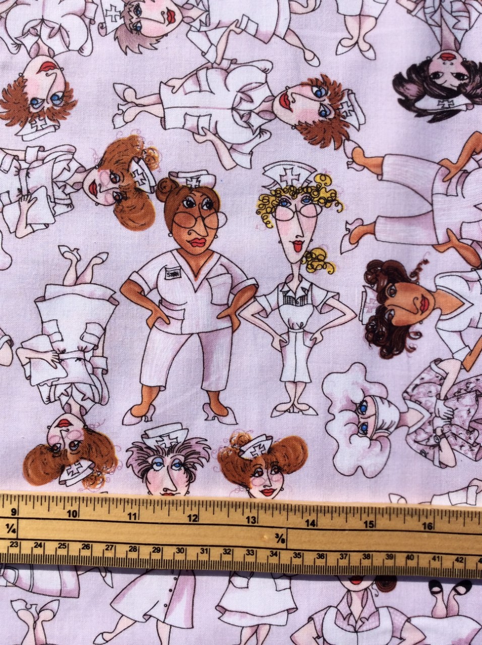 Fat Quarter Nurses Health 100% Cotton Quilting Fabric Loralie - Image 2