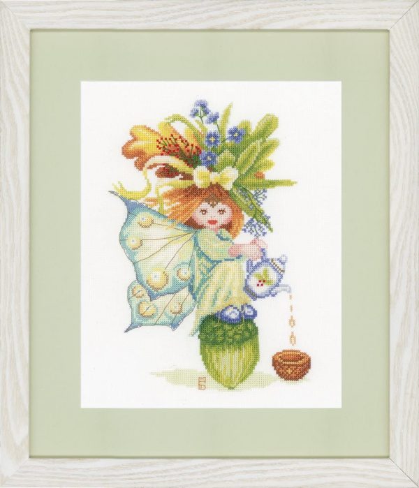 Acorn Girl Counted Cross Stitch Kit - Lanarte