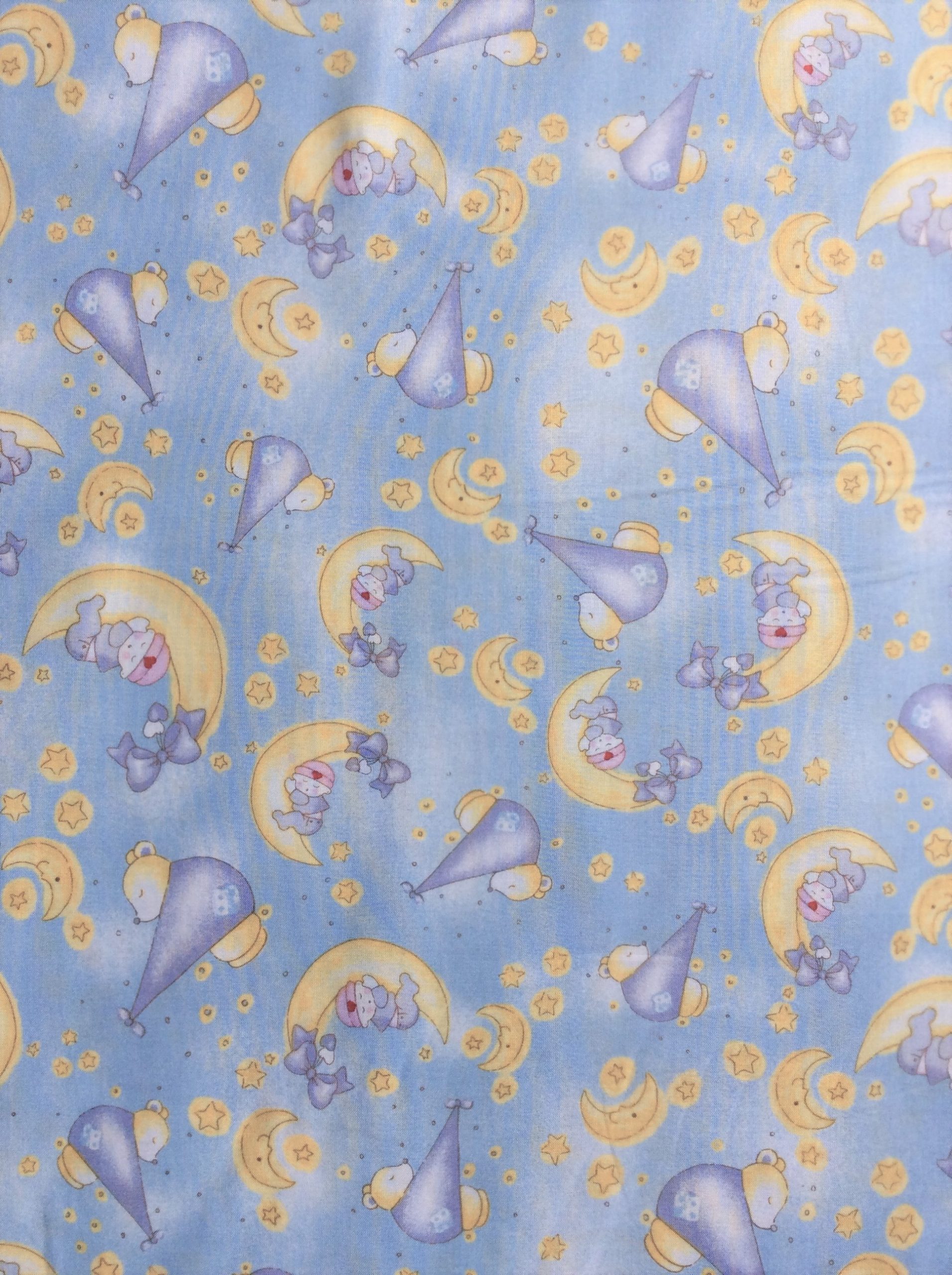 Fat Quarter Baby Moon Nursery 100% Cotton Quilting Fabric