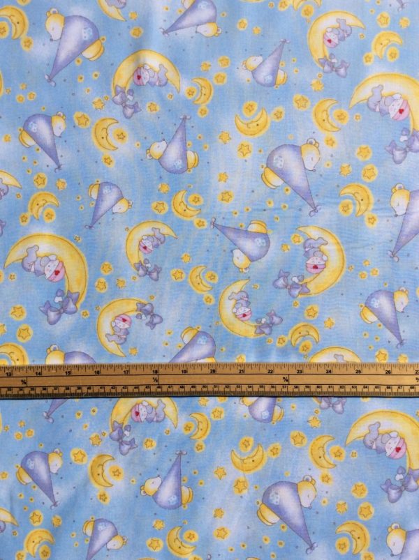 Fat Quarter Baby Moon Nursery 100% Cotton Quilting Fabric - Image 2