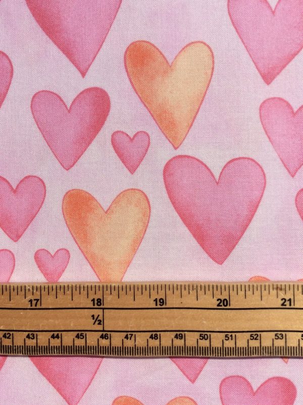 Fat Quarter Love Hearts Party Animals 100% Cotton Quilting Fabric - Image 2