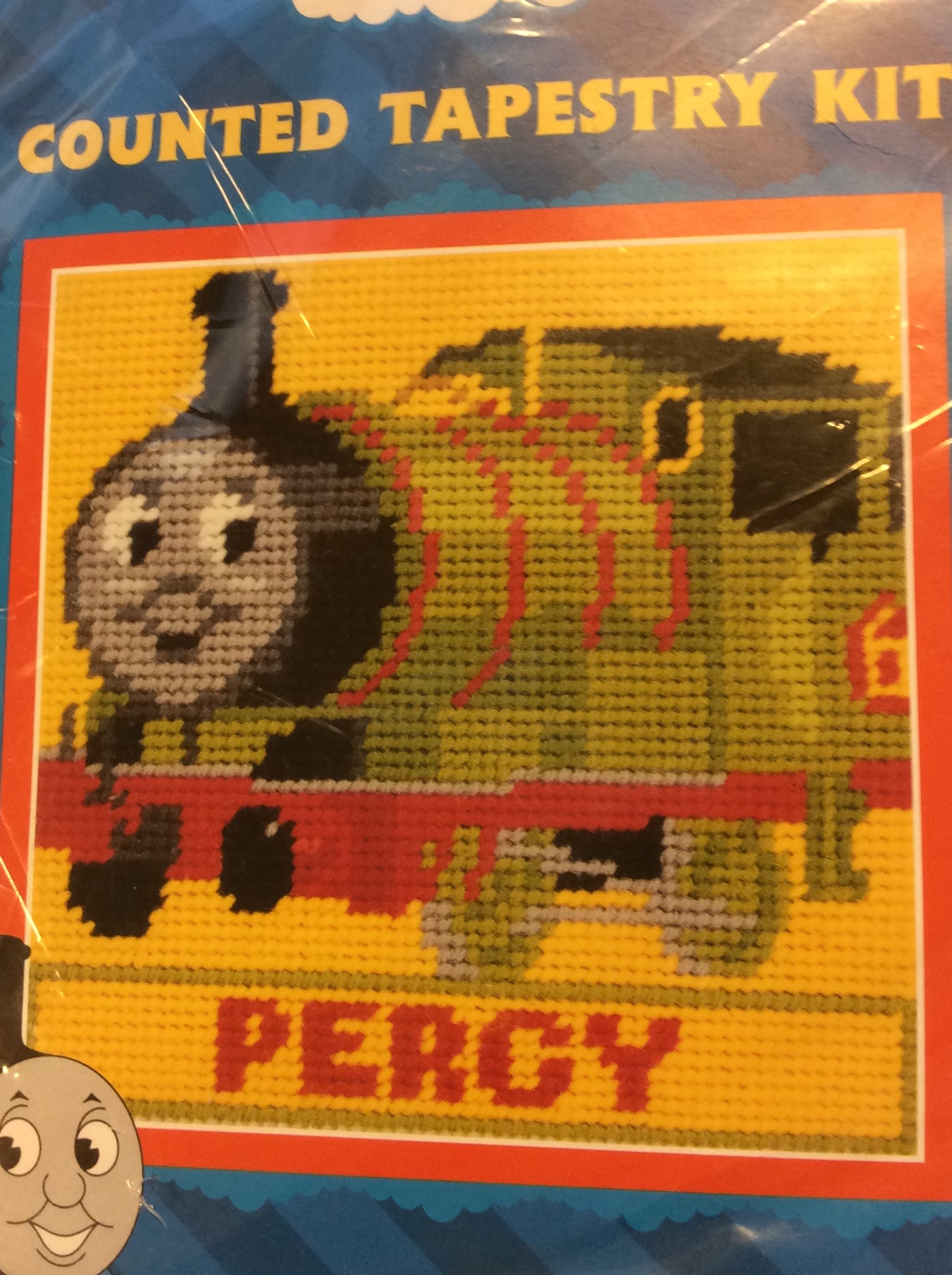 Thomas The Tank Engine Train 'Percy' Sampler Tapestry Needlepoint Kit -DMC