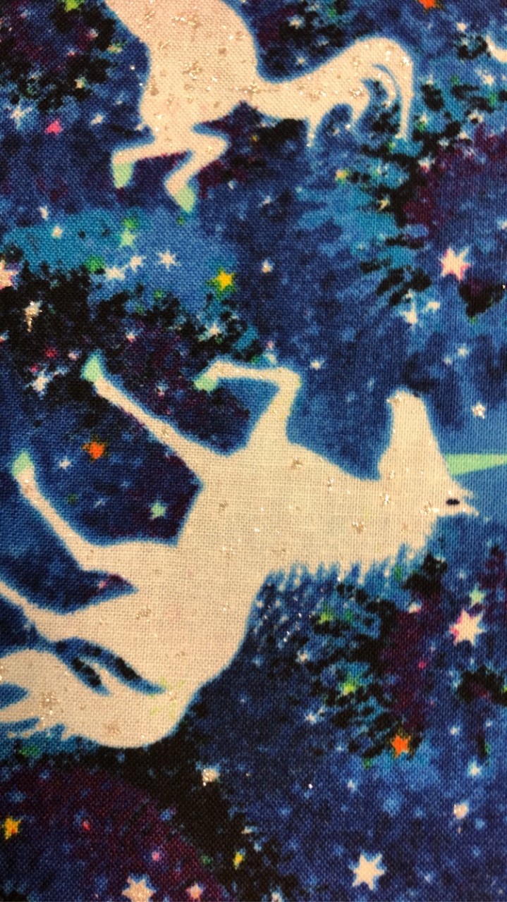 Fat Quarter Cosmic Unicorn Sparkle 100% Cotton Quilting Fabric - Image 2