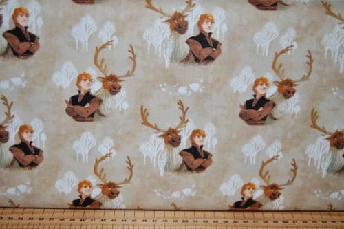 Fat Quarter Disney Frozen 2 Kristoff and Sven 100% Cotton Fabric