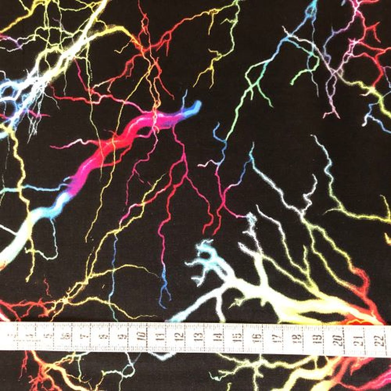 Fat Quarter Blue Lightning Strikes 100% Cotton Quilting Fabric - Image 3