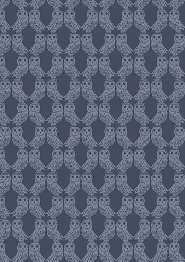 Fat Quarter Enchanted Forest Owls On Blue 100% Cotton Quilting Fabric
