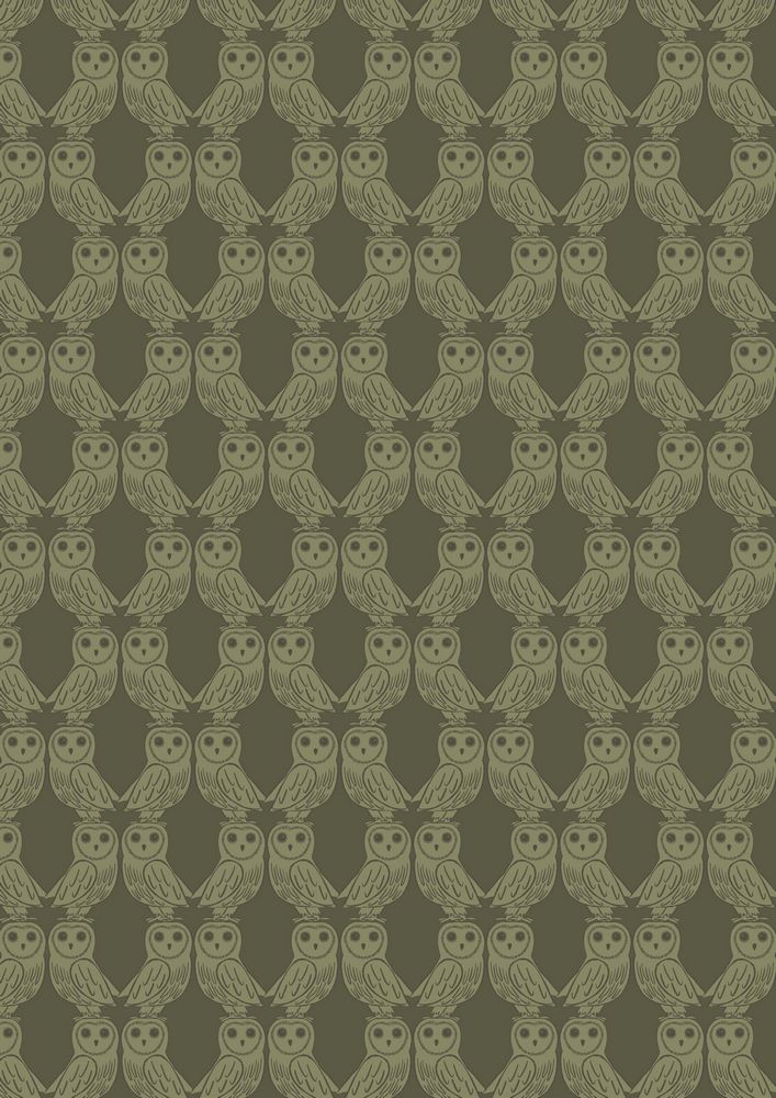 Fat Quarter Enchanted Forest Owls On Green 100% Cotton Quilting Fabric