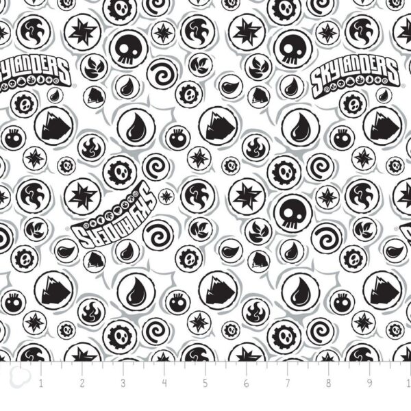 Fat Quarter Skylanders Icons 100% Cotton Quilting Sewing Fabric