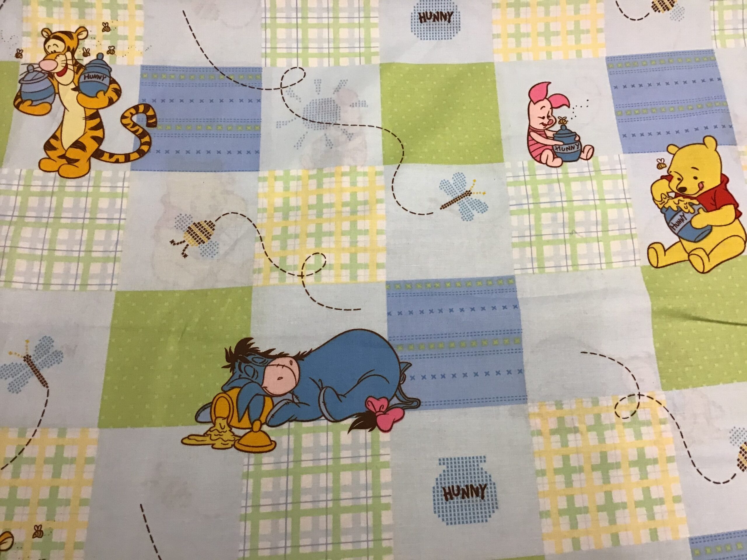 Fat Quarter Disney Pooh Friends Patch 100% Cotton Quilting Fabric