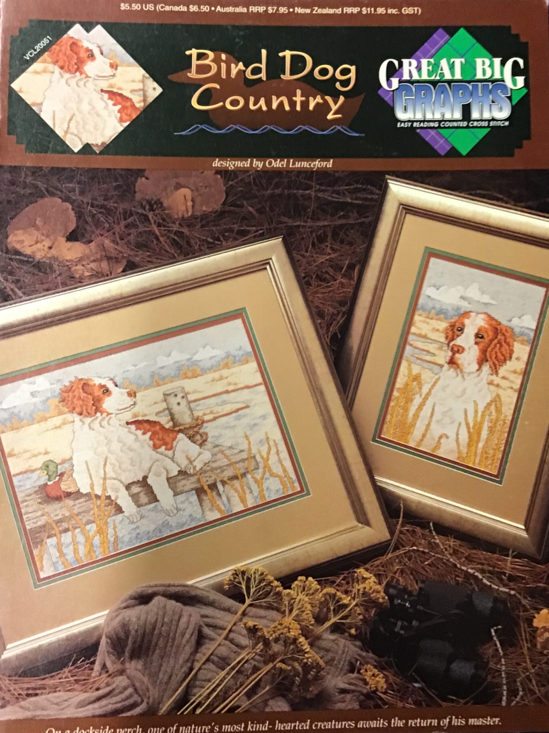 Bird Dog Country Cross Stitch Chart - 2 Designs by Odel Lunceford