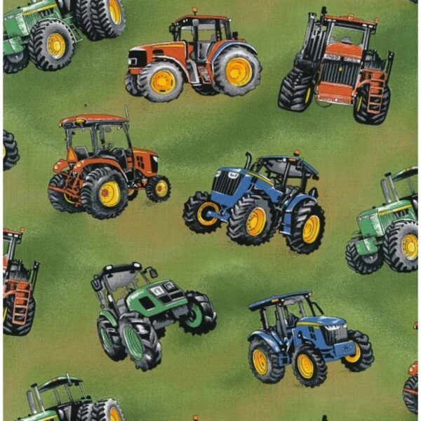 Fat Quarter Nutex Farm Machines Multicolored 100%Cotton Quilting Fabric