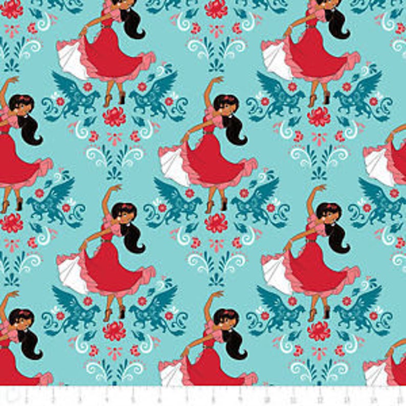 Fat Quarter Disney Princess Elena of Avalor Allover 100% Cotton Quilting Fabric