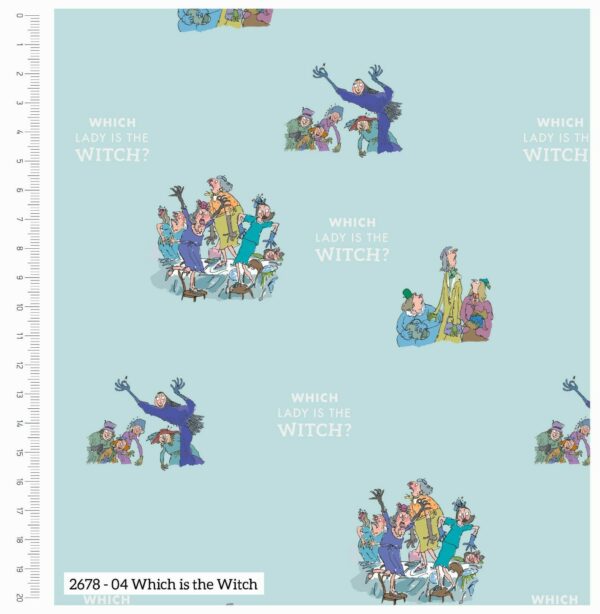 Fat Quarter Roald Dahl The Witches Which Witch 100% Cotton Fabric