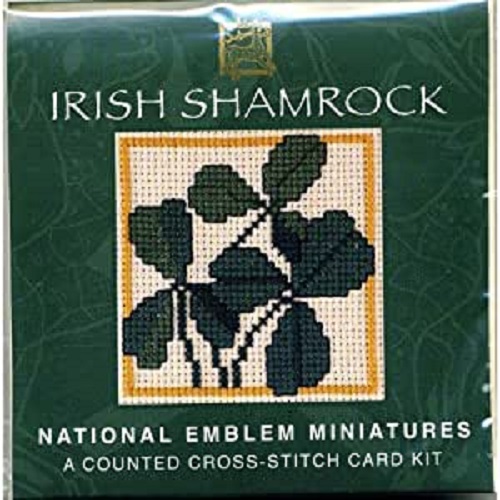 Irish Shamrock Counted Cross Stitch Kit By Textile Heritage