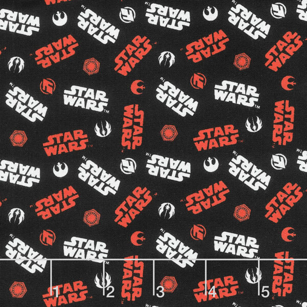 Fat Quarter Star Wars Red And White Title 100% Cotton Quilting Fabric