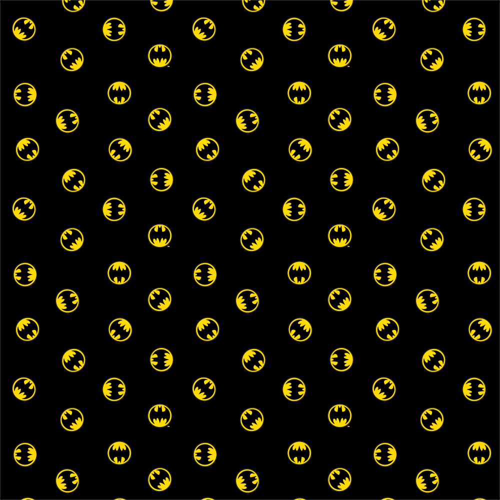 Fat Quarter Batman Logo In Circles On Black DC Comics 100%Cotton Quilting Fabric