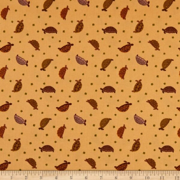 Fat Quarter Tortoises On Sand 100% Cotton Quilting Fabric