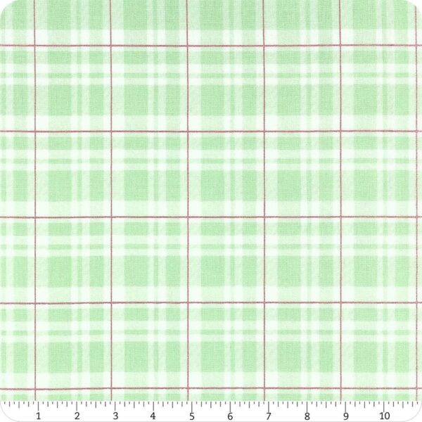 Fat Quarter Glam Girls Mint Gold And White Check 100% Cotton Quilting Fabric