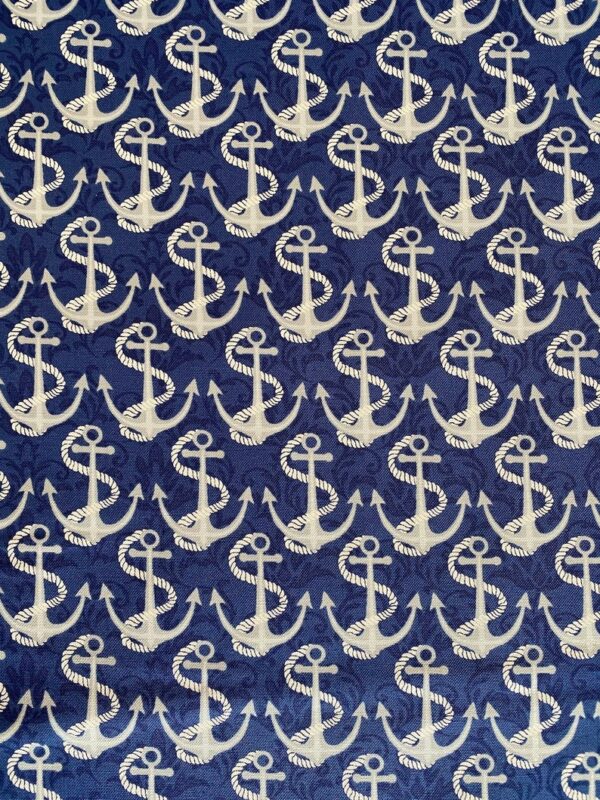 Fat Quarter Coastal Dreams Anchor And Rope 100% Cotton Quilting Fabric
