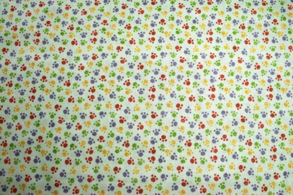 Fat Quarter Jungle Buddies Paw Prints 100% Cotton Quilting Fabric - Dan Morris