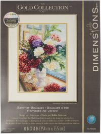 Summer Bouquet Flowers Counted Cross Stitch Kit Dimensions Gold Collection