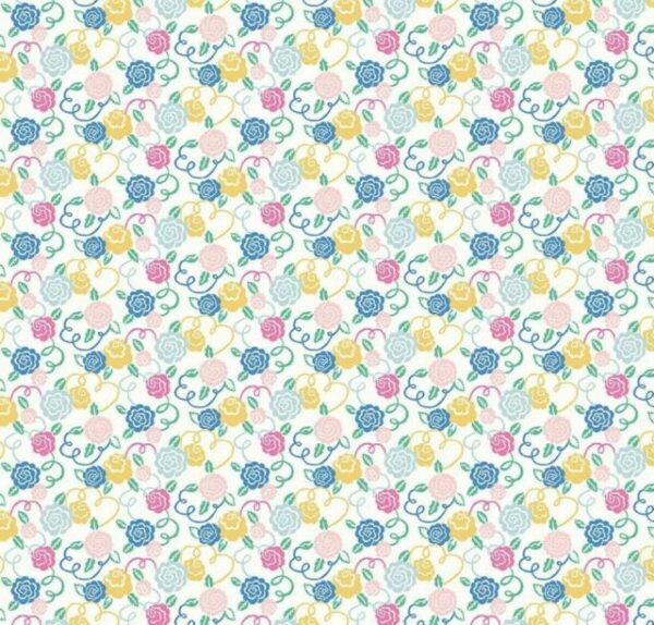 Fat Quarter Liberty Deco Dance Ribbon Bloom Rose 100% Cotton Quilting Fabric