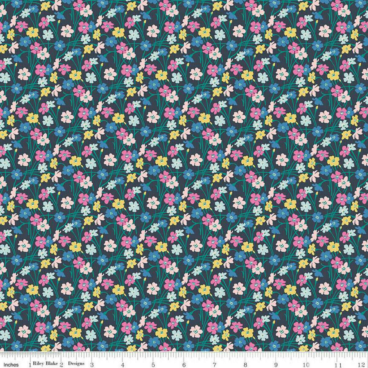 Fat Quarter Liberty Deco Dance Dancing Buttercups 100% Cotton Quilting Fabric