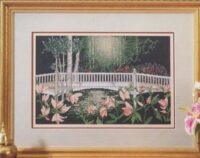 Natures Way Cross Stitch Chart/Pattern - Bridge In A Fine Garden