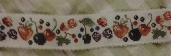 Fruit Aida Band Cross Stitch Kit DMC 2" x 21" - Image 2