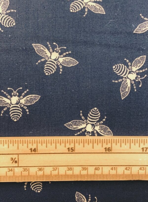 Fat Quarter French Chateau & Bee 100% Cotton Quilting Fabric - Indigo