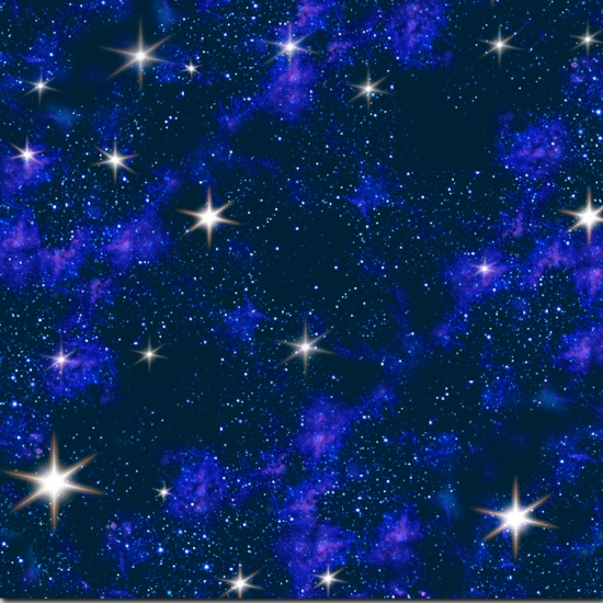 Fat Quarter In Space Blue Stars Cotton Quilting Fabric Elizabeths Studio