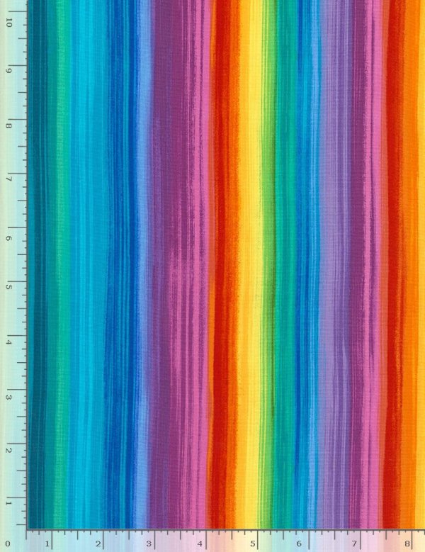 Fat Quarter Bright Stripes 100% Cotton Quilting Fabric - Timeless Treasures - Image 2