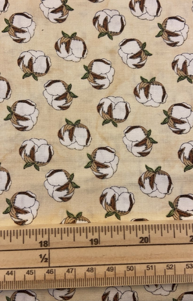 Fat Quarter Love For Cotton Cotton On Cream 100% Cotton Fabric