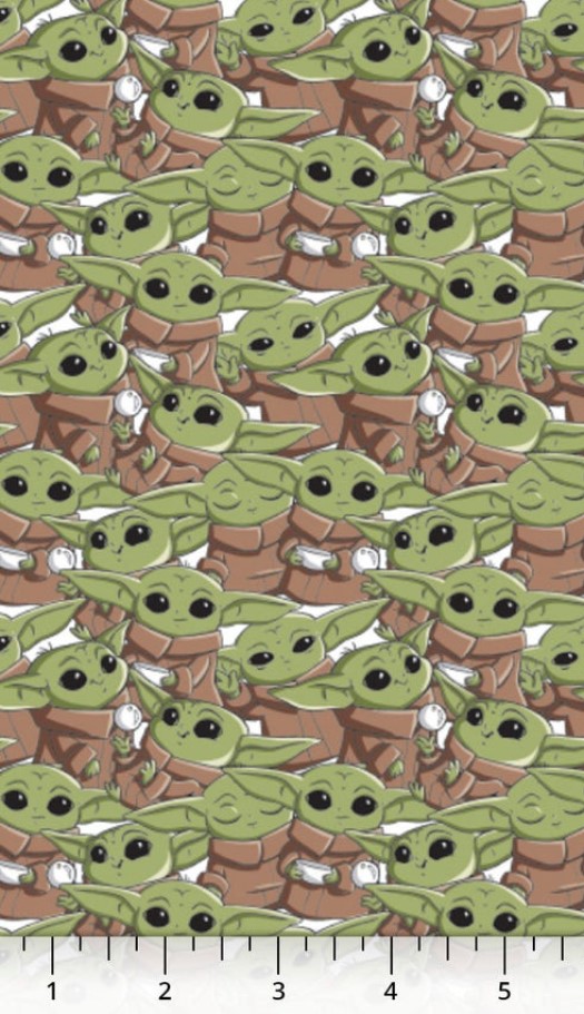 Fat Quarter Mandalorian Baby Yoda 100% Cotton Quilting Fabric - Camelot Fabrics - Image 2