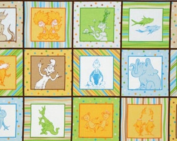 Celebrate Dr Seuss Characters Adventure Panel 100% Cotton Print Fabric - Image 2