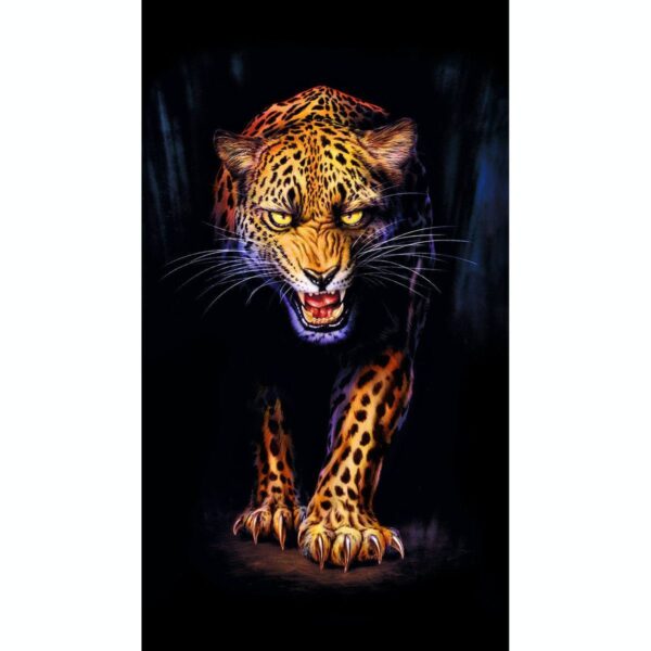 Animal Kingdom Wild Leopard Panel 100% Cotton Print Fabric