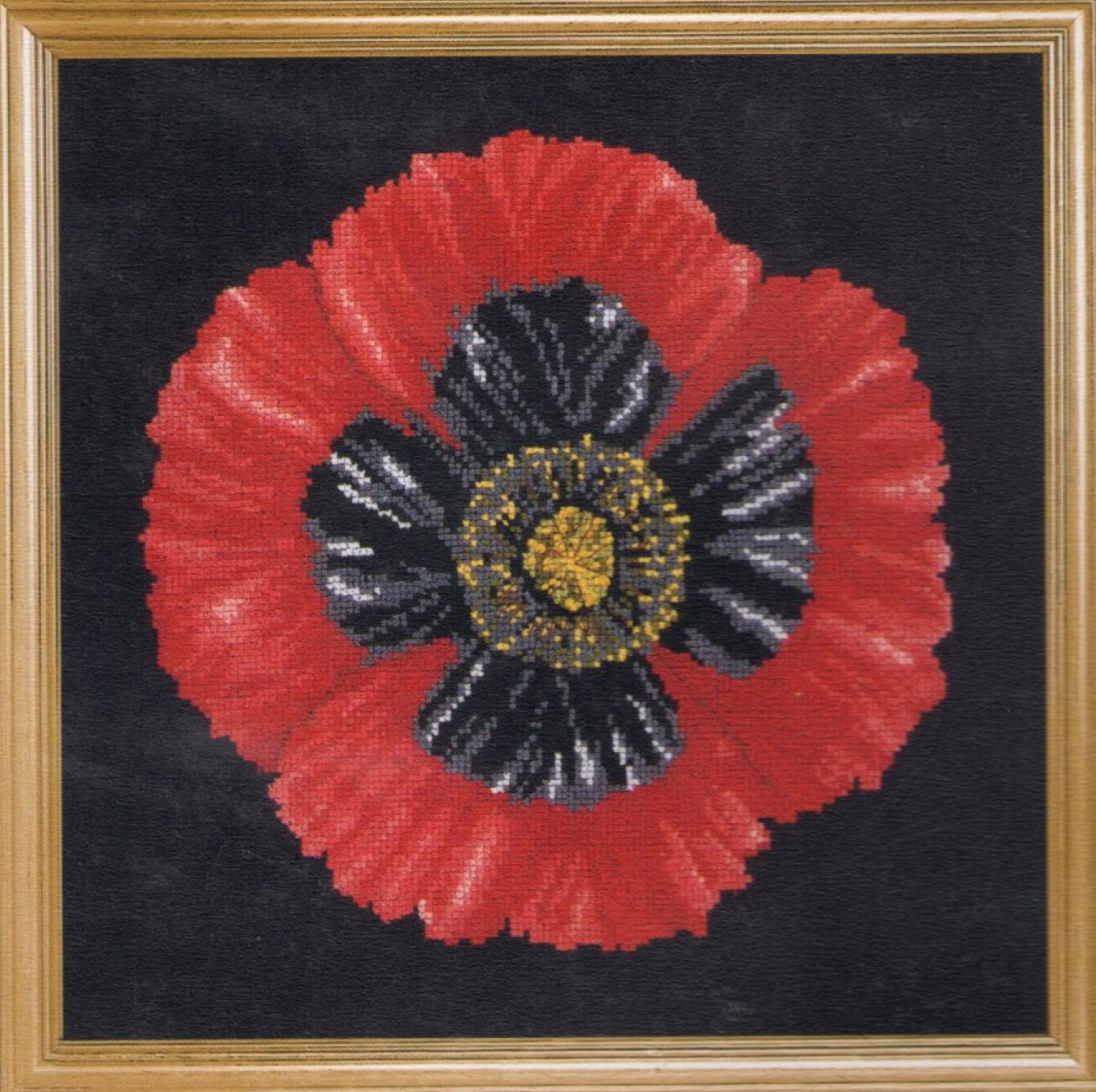Poppy Cross Stitch Kit - DMC - 8" x 8" (K4604)