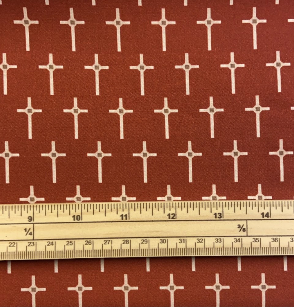 Fat Quarter Battle Remembering Vietnam White Remembrance Crosses 100% Cotton Quilting Fabric