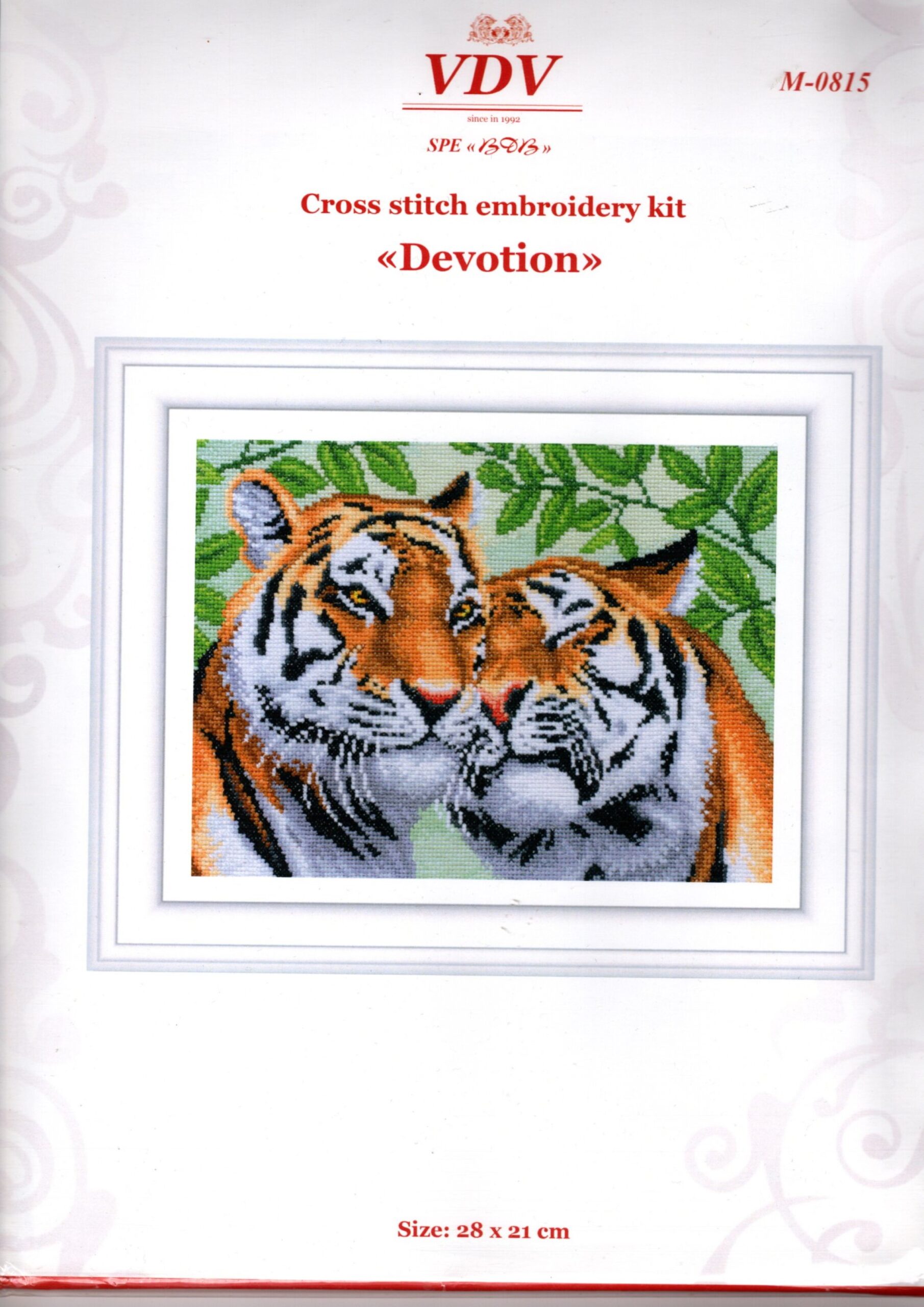 Devotion Cross Stitch Kit - Tiger Pair 14 Count