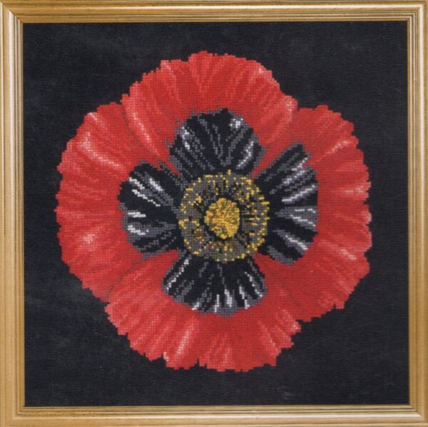 Poppy Cross Stitch Kit - DMC - 8" x 8" (K4604)