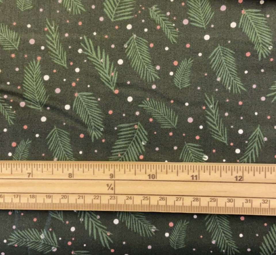 Fat Quarter Forest Talk Pine Dots Green 100% Cotton Quilting Fabric