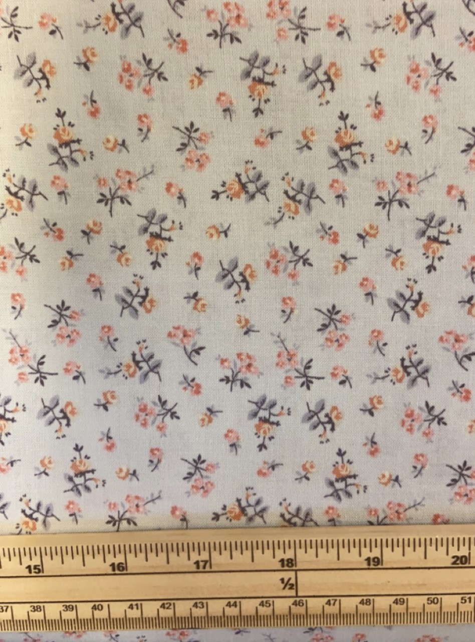 Fat Quarter Zenprints Floral Mini Flowers On Blue 100% Cotton Fabric