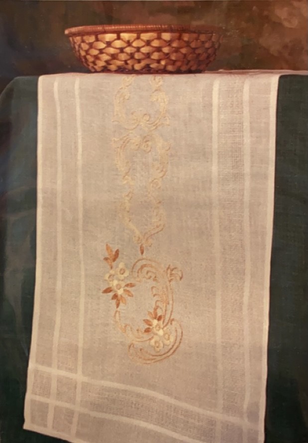 Table Runner Autumnal Patterned Stamped Embroidery Kit - 16" x 35"