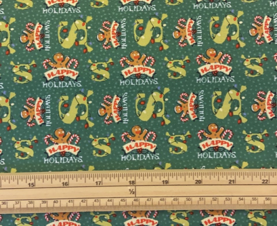 Fat Quarter Shrek Dear Santa Happy Holidays 100% Cotton Quilting Fabric