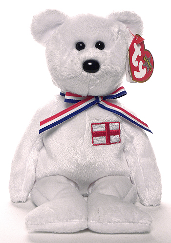 TY Beanie Baby England Bear - The Bear of Engalnd With English Flag