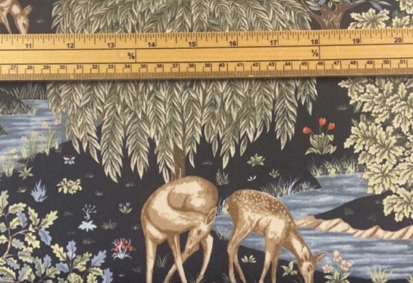 Fat Quarter Morris And Co Granada Deer In The Forest 100% Cotton Quilting Fabric