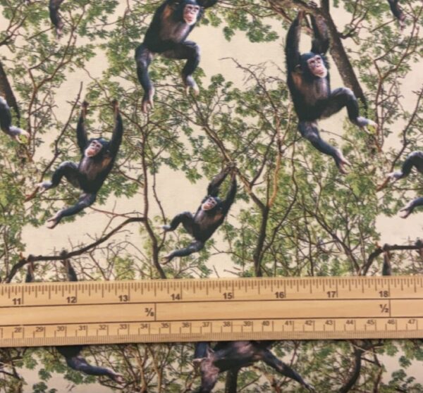 Fat Quarter African Safari Monkeys In The Jungle 100% Cotton Quilting Fabric